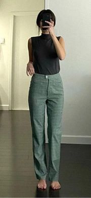 Ltd Vintage Y2K Plaid Straight Leg Pants Green/Blue Size 5