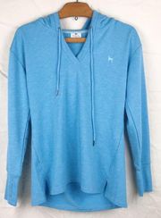 Blue Drawstring Hoodie