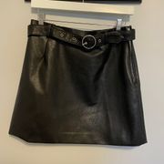 Faux Leather Skirt