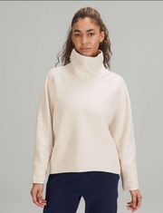 Textured Funnel-Neck Pullover White Opal size 12