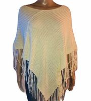 Old Navy angora blend fringed poncho