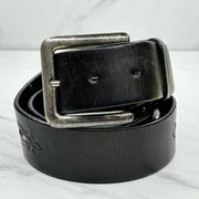 Harley Davidson Black Genuine Leather Studded Concho Belt Size Large L Womens