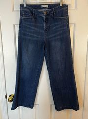 J Jill Women's Dark Blue Wash Smooth Fit Full Leg Denim Jeans Size 10