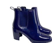 London Fog Prite Ankle Rain Boot Shiny Purple 10