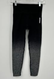 Gymshark Adapt Ombré Seamless Leggings Black Marled High Rise