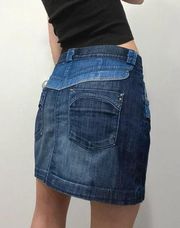 Vintage Y2K Denim Mini Skirt Size 28