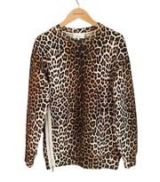 Leopard Print Cotton Sweatshirt