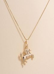 Horse 14k Real Gold Pendant 