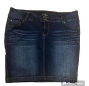 Denim Stretch Mini Skirt Sz 18