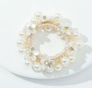 Glamorous Faux Pearl Hair Scrunchie