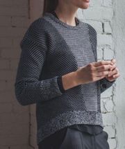 Lululemon - Yogi Crew Sweater Black / Heathered Light Grey Merino Wool