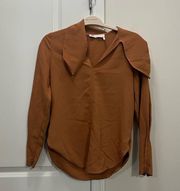 See By Chloe Brown Bow Blouse Size 36 FR $325