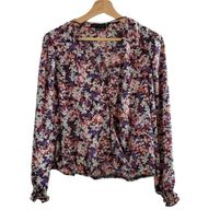 NWOT SANCTUARY wrap front V-neck Floral Blouse Size S