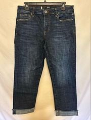 KUT from the Kloth Amy Crop Straight Leg Jeans Size 10