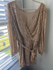 Gold Sequin Dress