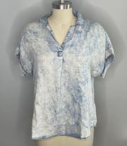 Thread + Supply Chambray Shirt- Acid Wash Blue- Size Small