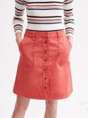 Anthropologie Pilcro and the Letterpress Button Front Denim Skirt