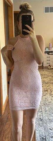 Rose Lace Cocktail Dress