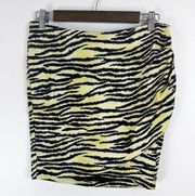 Scotch and Soda Tiger Stripe Animal Print Faux Wrap Mini Skirt Black Mob Wife