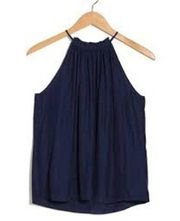 Ramy Brook Boca Halter Neck Tank NWOT Navy (b42)