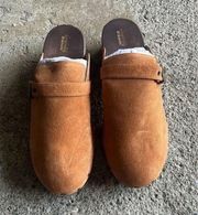 New dr. scholl's original clog mule suede tan Size 11