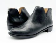 Adrienne Vittadini Womens 7.5 Ankle Bootie Boot Black Vegan Faux Leather
