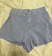 Purple Waffle Knit Shorts