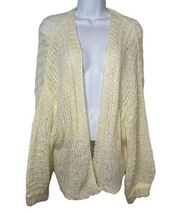 Wild Fable Women's Cream Open Knit Open Front Cardigan Sweater Size XL