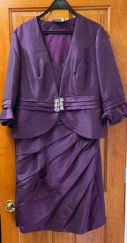 Jade Couture by Jasmine purple mother of bride dress Sz 14 NEW