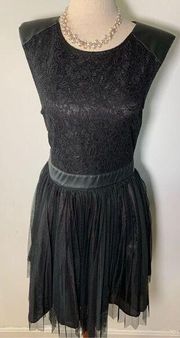 Black goth like dress size medium lace in the back