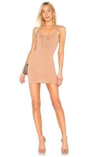 Privacy Please Julia Mini Dress Latte Ribbed