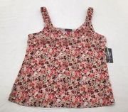 VINCE CAMUTO Womens Size Medium Dessert Summer Floral Print V-Neck Tank Top