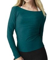 Beyond Yoga UV Protection Featherweight Shoulder It Pullover Evergreen Size XS