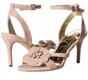 Carlos Santana Sandals Suede Ankle Strap Pink Dress Heels Size 9.5M New in Box