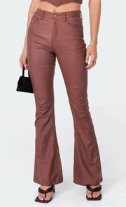 Edikted Brown Flare Pants