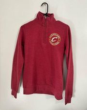 Womens NBA Cleveland Cavaliers Maroon Pullover Quarter Zip Sweatshirt Medium