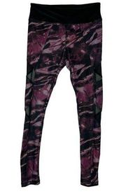 Vogo Athletica Women's Activewear Leggings Purple Marbled Print Size Small