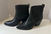 J.Crew Black Leather Chelsea Western Boots size 7