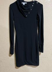 Diane von Furstenburg black sheath dress XS