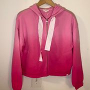 Roller Rabbit NWT Full Zip Ombré Hot Pink Hoodie Size Small
