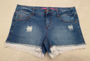 Lace Jean Shorts