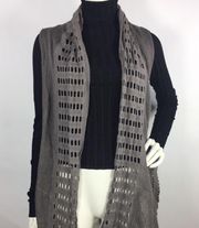 Monoreno Open Knit Vest Cardigan Boho