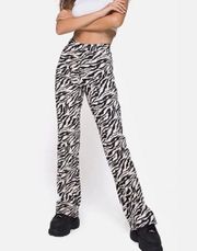 Zoven Trouser in Zebra Print Size S