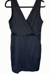 Fab’rik Black Sleeveless V Neck and Back Dress Size Large