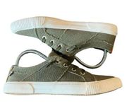 Tommy Bahama Olive Green Slip-On Beach Party Canvas Shoes Women’s 7.5