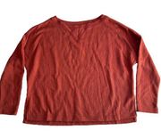 New Wantable Wishlist Oversize French Terry Knit Top in Rust Small Medium
