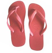 Top Havaianas 𓆉 Flip Flop Sandals 𓆉 Brazilian Beach Sandals 𓆉 Solid Pink