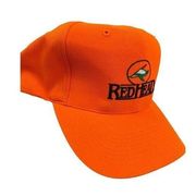 Redhead Blaze Orange Adjustable Baseball Cap Hat. Stitched