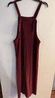 URBAN ROMANTICS Women's Maroon Tie Strap Wide Leg Casual Jumpsuit Size S NEW