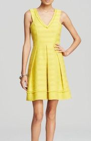Trina Turk Shendi Canopy Stripe Fit Flare Dress in Yellow